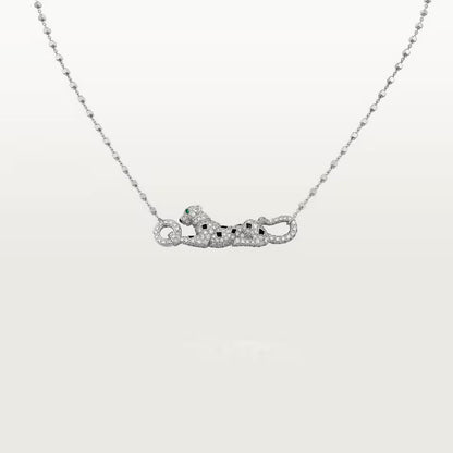 [AURORA]PANTHERE PAVED DIAMOND NECKLACE