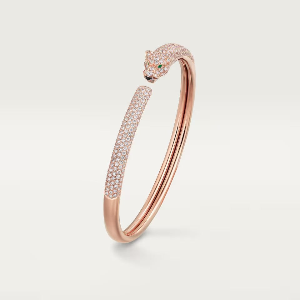 [AURORA]PANTHERE FULL DIAMOND OPEN BRACELET