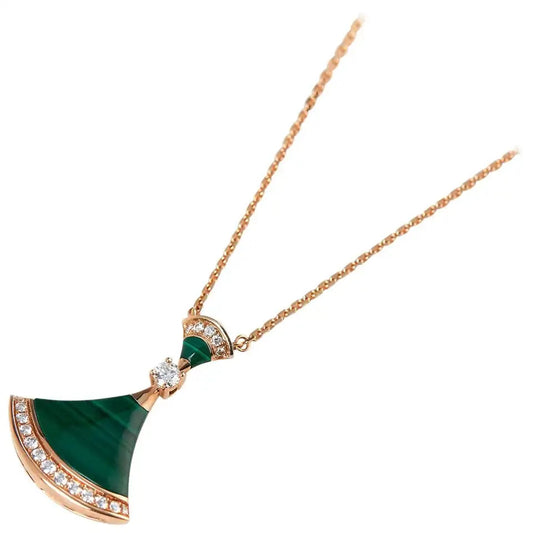 [Aurora]DREAM NECKLACE MALACHITE DIAMOND
