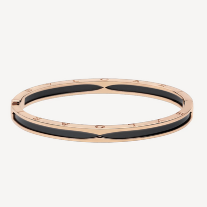 [Aurora]ZERO 1 PINK GOLD WITH BLACK CERAMIC BRACELET