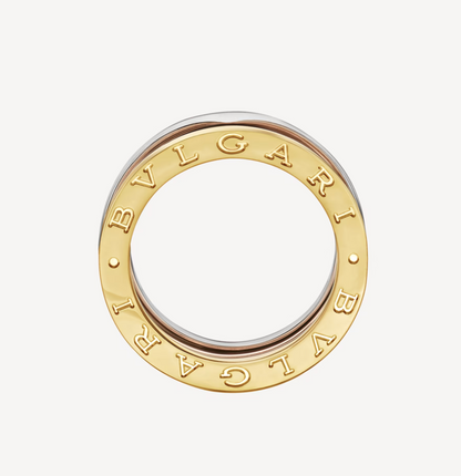 [Aurora]ZERO 1 THREE-BAND ROSE WHITE AND YELLOW RING