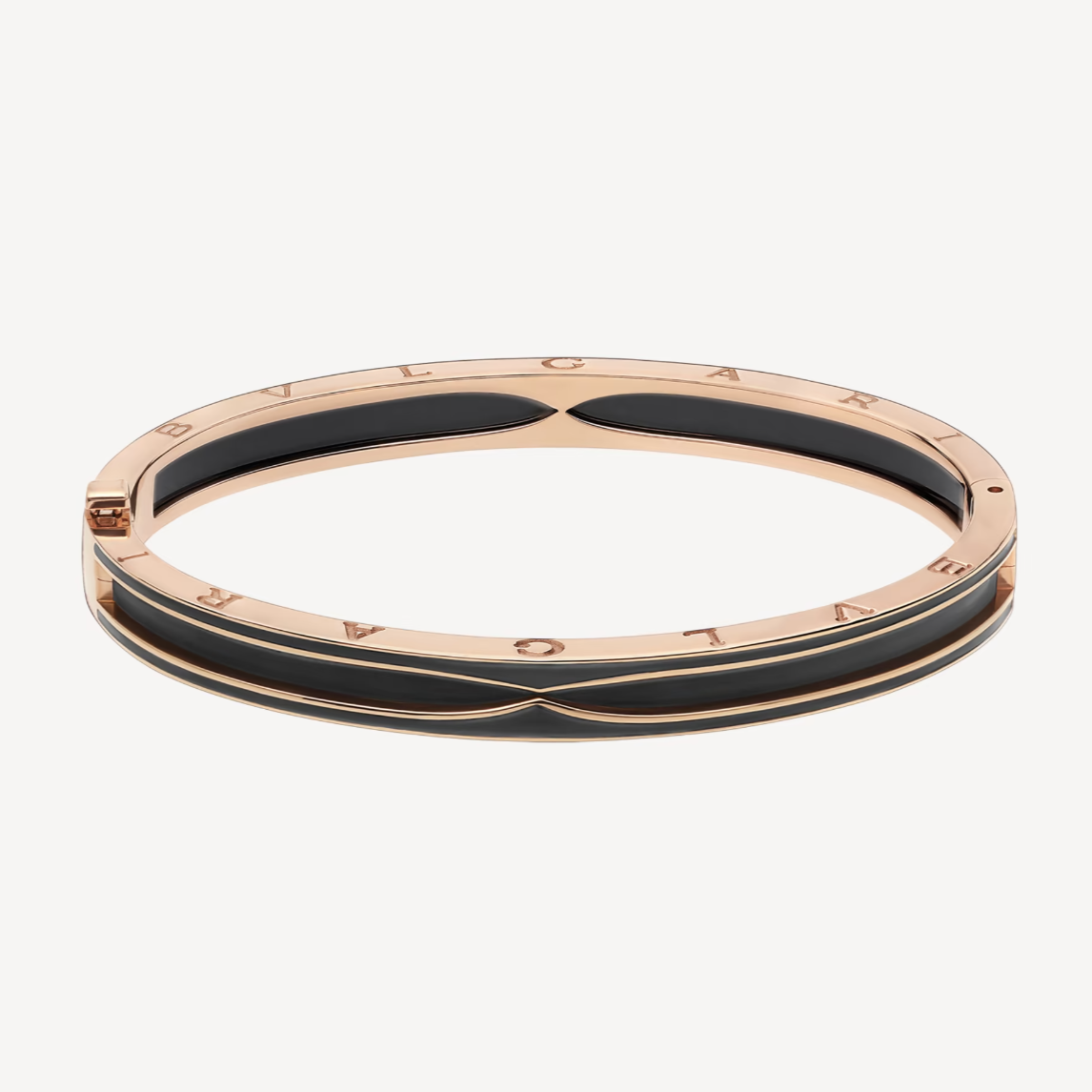 [Aurora]ZERO 1 PINK GOLD WITH MATTE BLACK CERAMIC BRACELET
