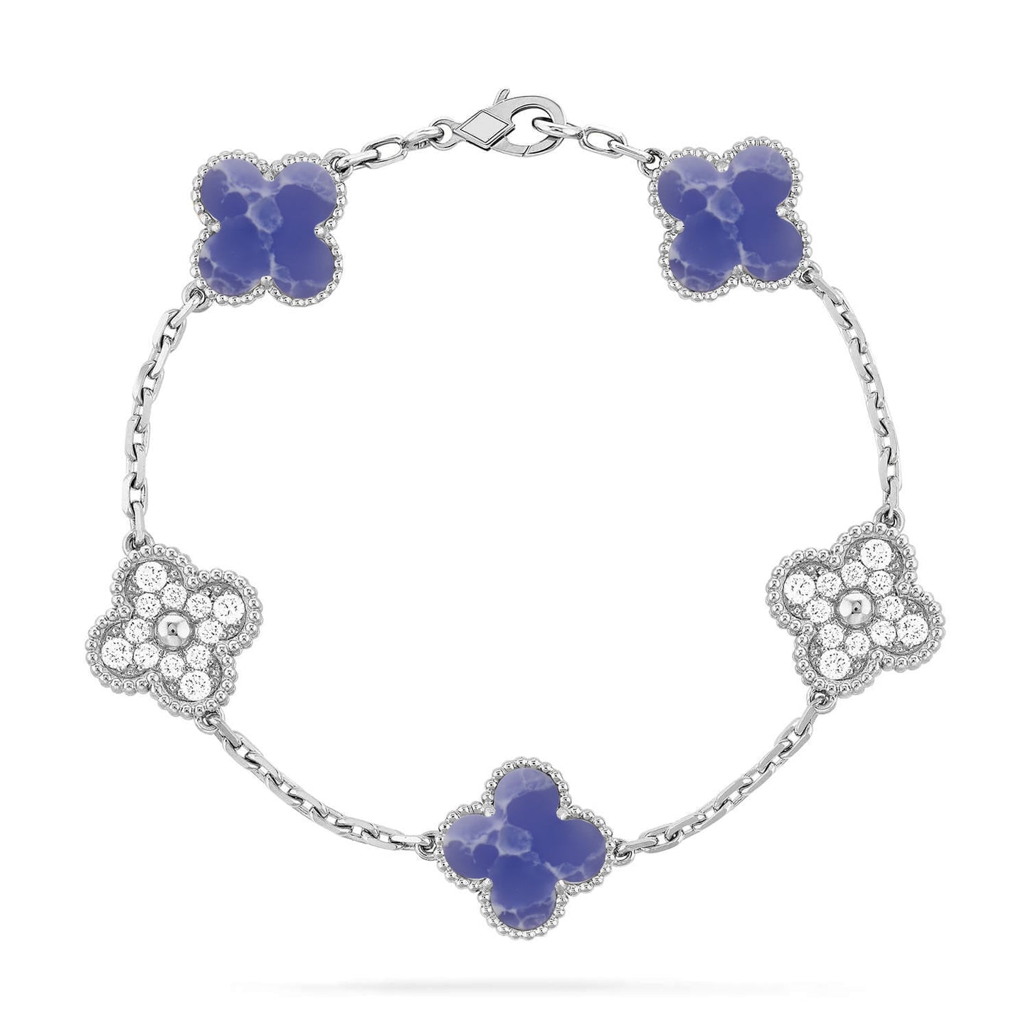 [AURORA]CLOVER 5 MOTIF BLUE VEINS BRACELET COLLECTION