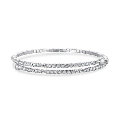 [Aurora]Row of Diamonds Round Fashion Bracelet