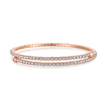 [AURORA] Rundes Modearmband mit Diamanten