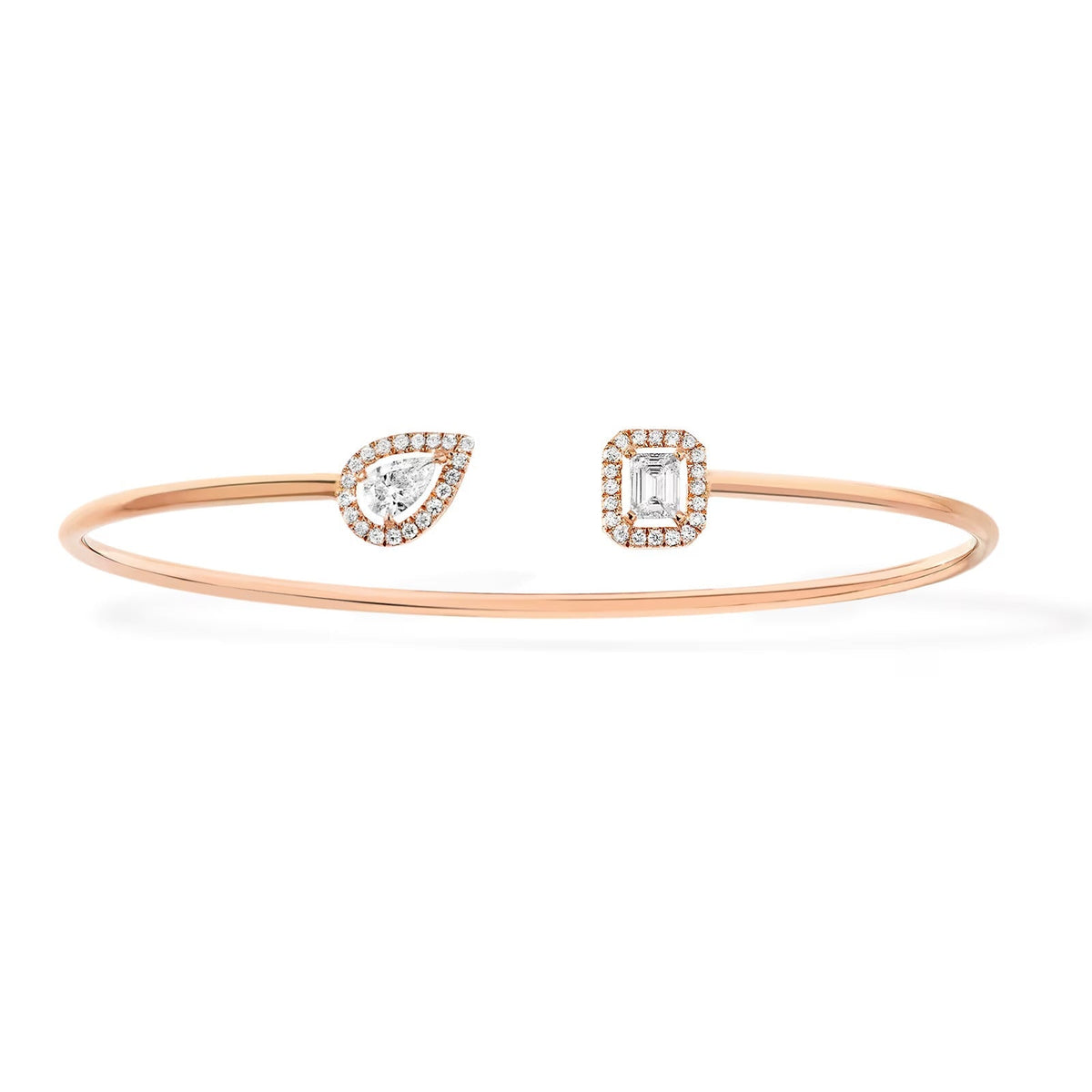 [AURORA]JONC FLEX MY TWIN TOI & MOI SILVER DIAMOND BRACELET
