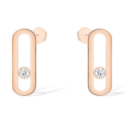 [AURORA]MOVE UNO SMALL 1 DIAMOND EARRINGS