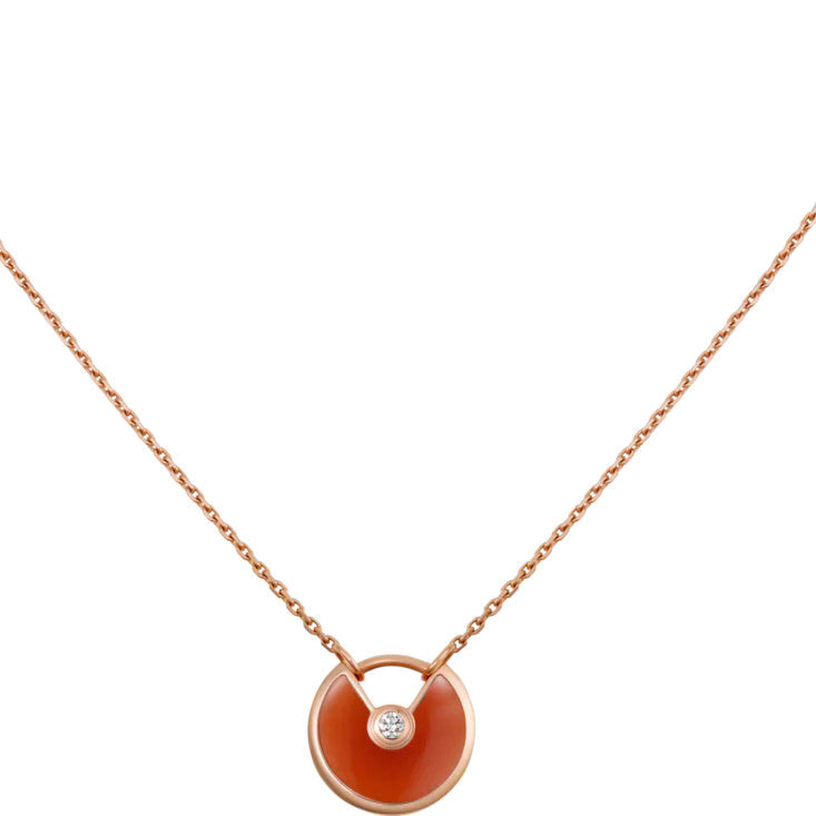 [Aurora]AMULETTE GOLD CARNELIAN ONYX NECKLACE