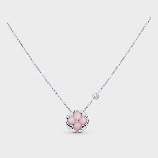 [Aurora]SUN MOTIF PINK MOP SILVER BRACELET