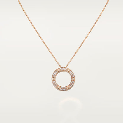 [AURORA]LOVE NECKLACE 16MM  FULL DIAMOND