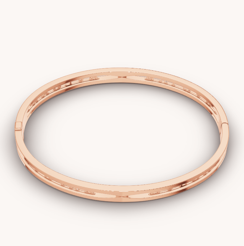 [AURORA]ZERO1 スパイラルロゴ ピンクゴールドブレスレット