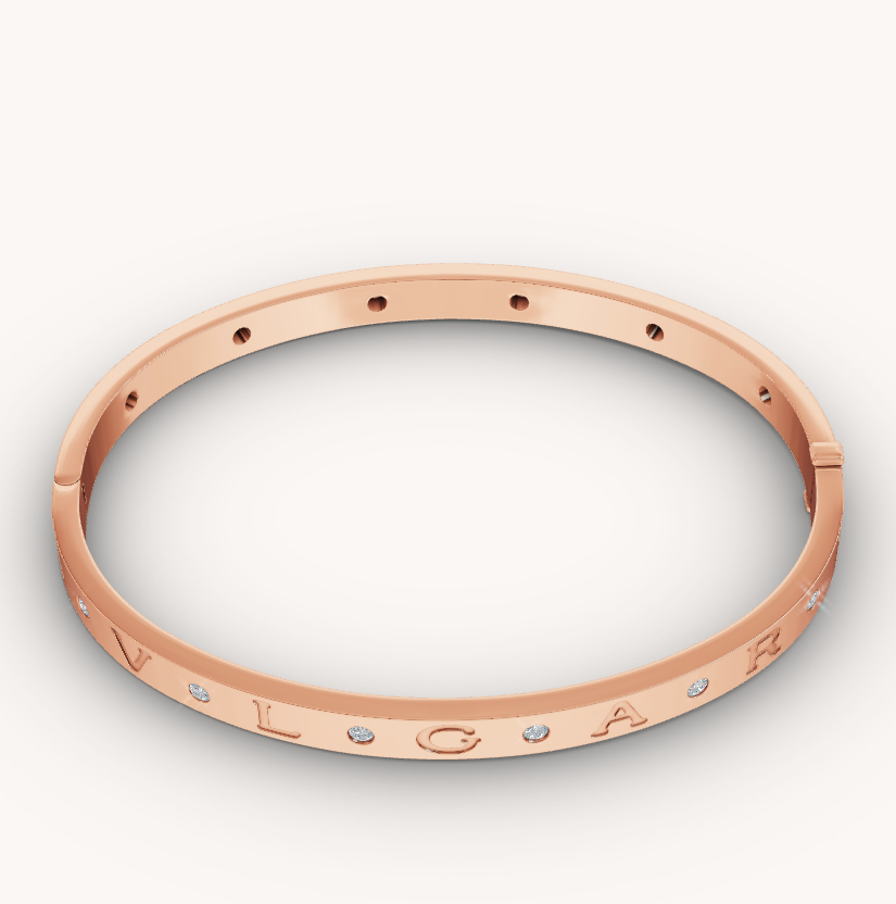 [Aurora]ZERO 1 PINK GOLD 12 DIAMONDS BRACELET