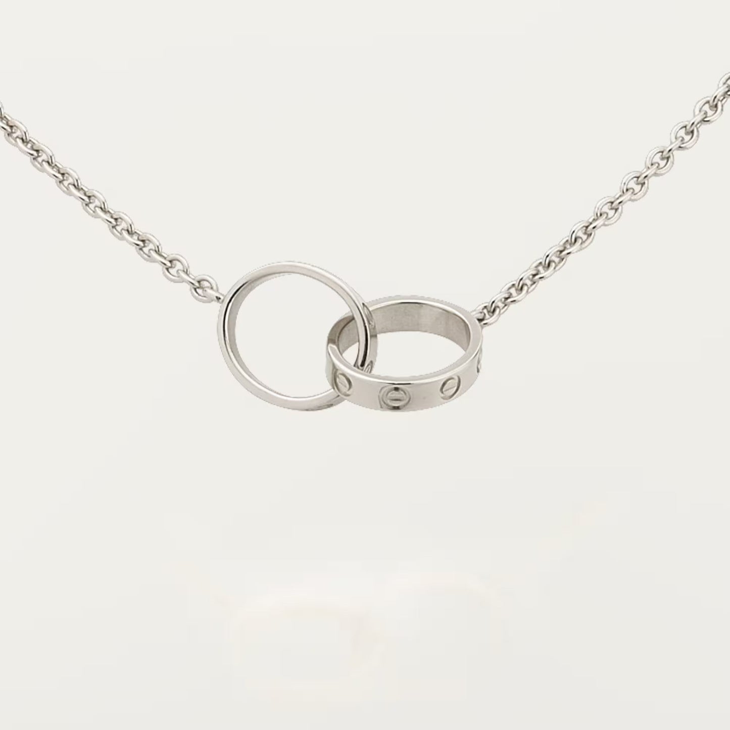 [AURORA]LOVE DOUBLE RING NECKLACE