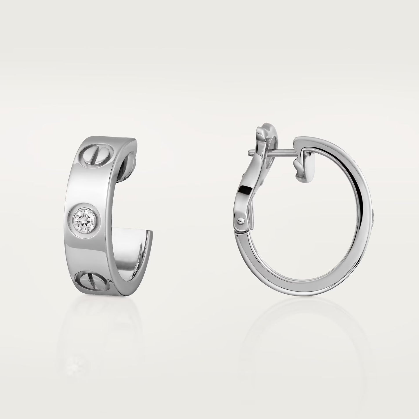 [AURORA]LOVE EARRINGS 5.7MM 2 DIAMONDS