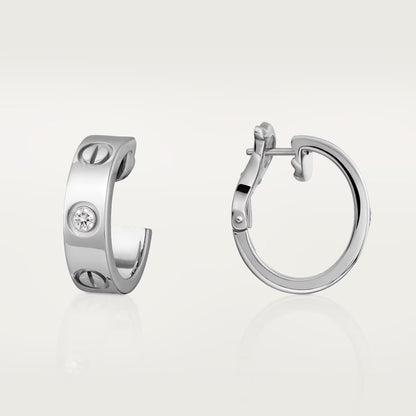 [AURORA]LOVE EARRINGS 5.7MM 2 DIAMONDS