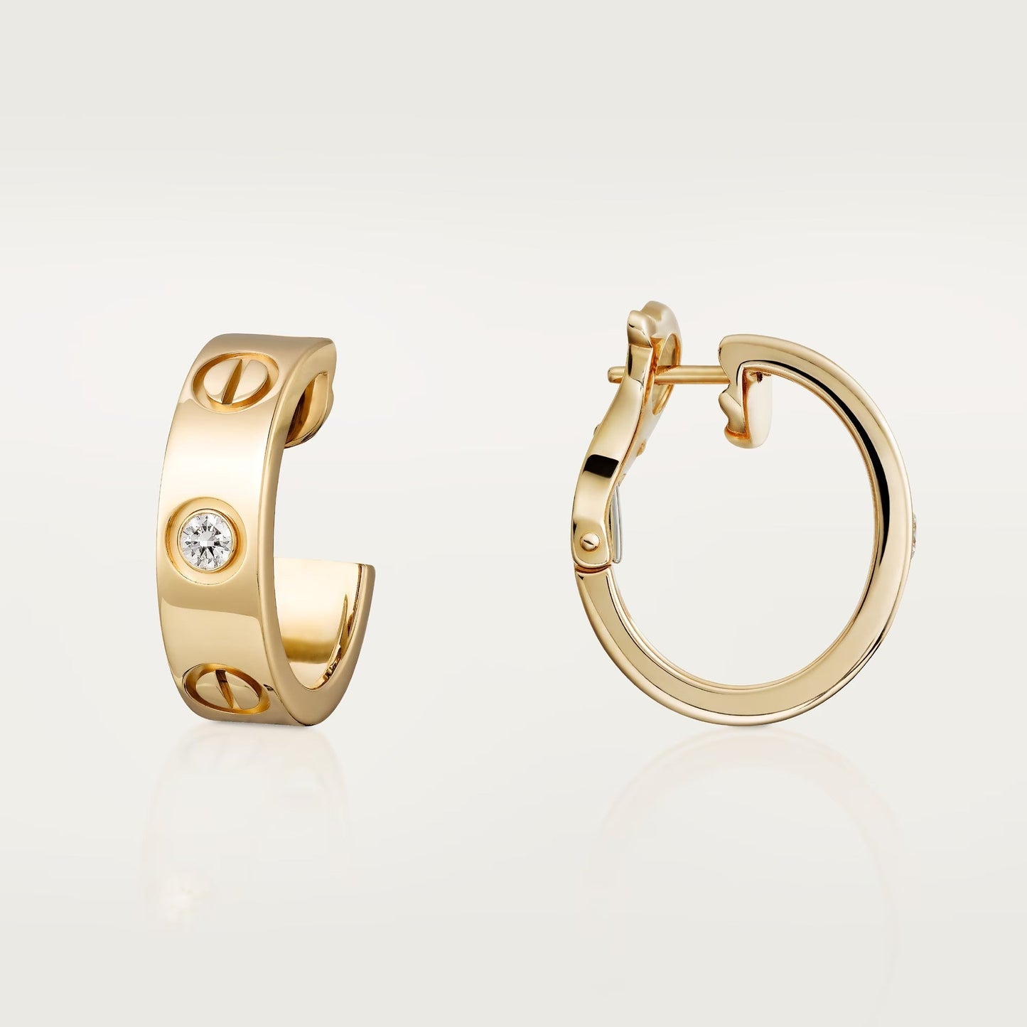 [AURORA]LOVE EARRINGS 5.7MM 2 DIAMONDS