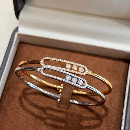 [AURORA]Move Pavé Diamond Bangle Bracelet M