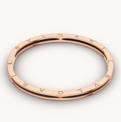 [Aurora]ZERO 1 PINK GOLD WITH BLACK CERAMIC BRACELET