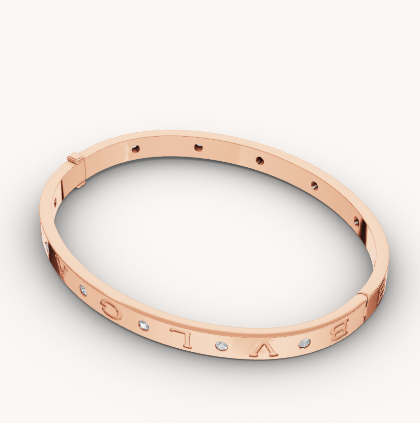 [Aurora]ZERO 1 PINK GOLD 12 DIAMONDS BRACELET