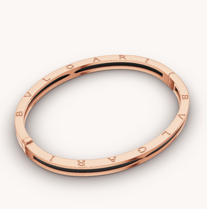 [Aurora]ZERO 1 PINK GOLD WITH BLACK CERAMIC BRACELET