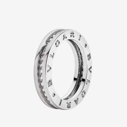 [AURORA]ZERO 1 ワンバンド パヴェダイヤモンド スパイラルリング
