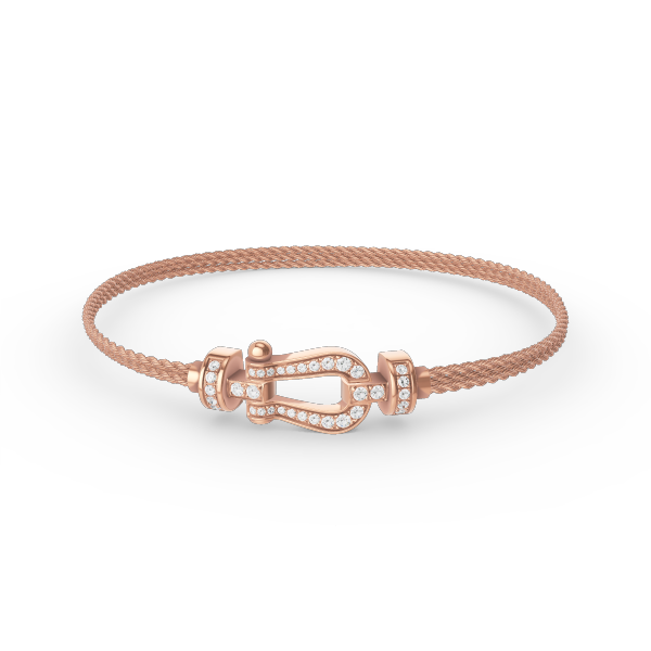 [Aurora]FORCE SMALL HORSESHOE  DIAMOND CHAIN ROPE BRACELET