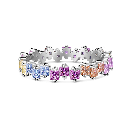 [Aurora]Mixed Colorful Square Staggered Rings