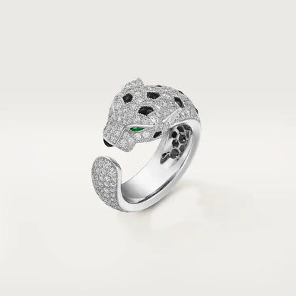 [AURORA]PANTHERE SPOTTED FULL DIAMOND MEDIUM RING