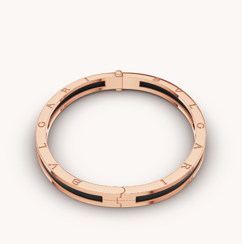 [Aurora]ZERO 1 PINK GOLD WITH BLACK CERAMIC BRACELET