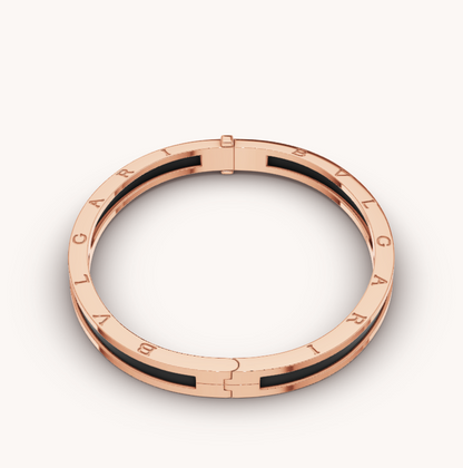 [Aurora]ZERO 1 PINK GOLD WITH BLACK CERAMIC BRACELET