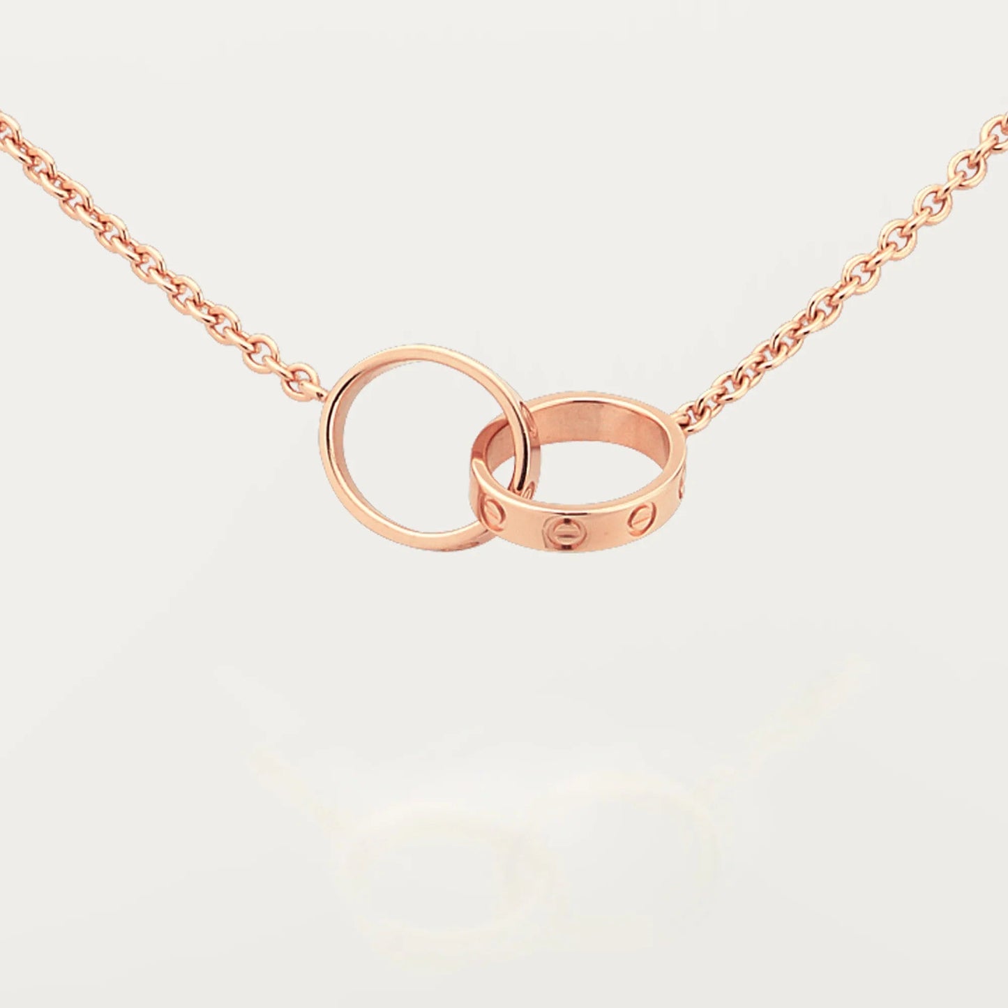 [AURORA]LOVE DOUBLE RING NECKLACE