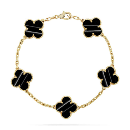 [AURORA] CLOVER 5 MOTIF PULSAR STONE BRACELET COLLECTION