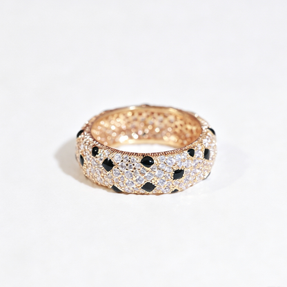 [AURORA]PANTHERE SPOTTED FULL DIAMOND RING