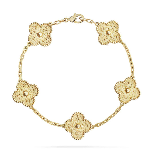 [AURORA]CLOVER 5 MOTIFS BRONZING BRACELET