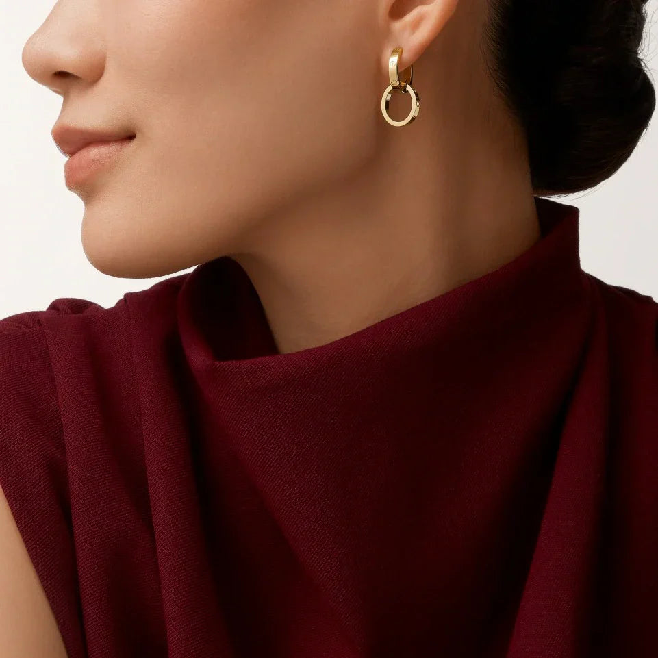 [AURORA]LOVE 3.3MM DANGLE EARRINGS
