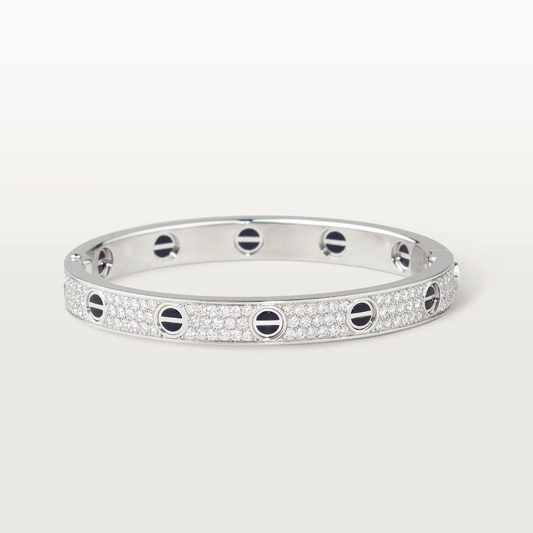 [AURORA]LOVE BRACELET 6.1MM DIAMOND-PAVED CERAMIC