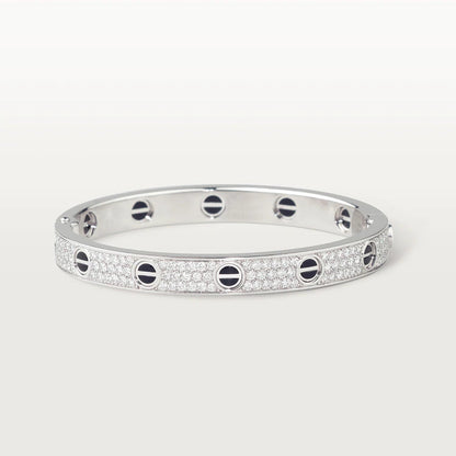 [AURORA]LOVE BRACELET 6.1MM DIAMOND-PAVED CERAMIC