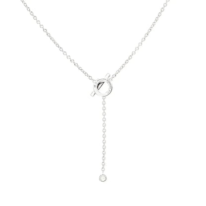 [Aurora]FINESSE SILVER DIAMOND NECKLACE