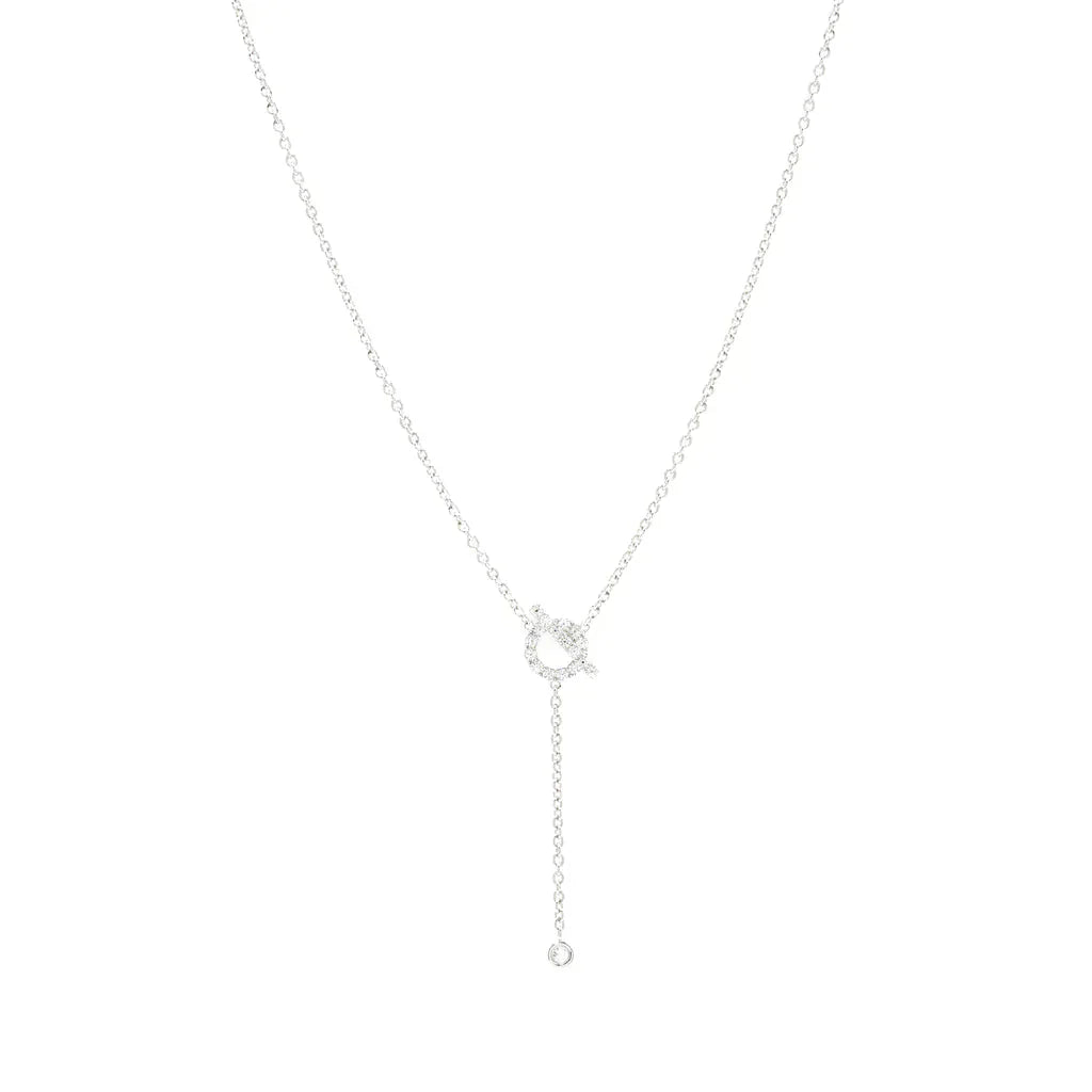 [Aurora]FINESSE SILVER DIAMOND NECKLACE