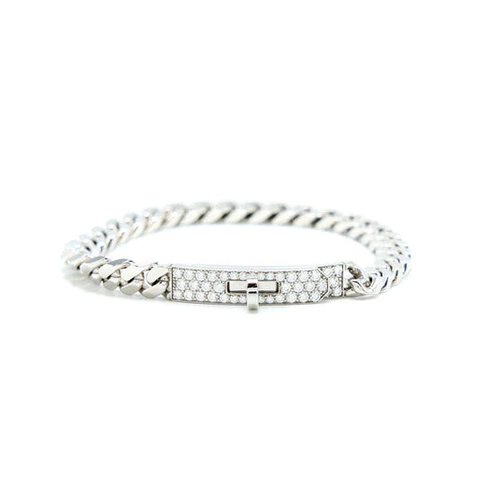 [Aurora]KELLY CHAIN SILVER DIAMOND BRACELET