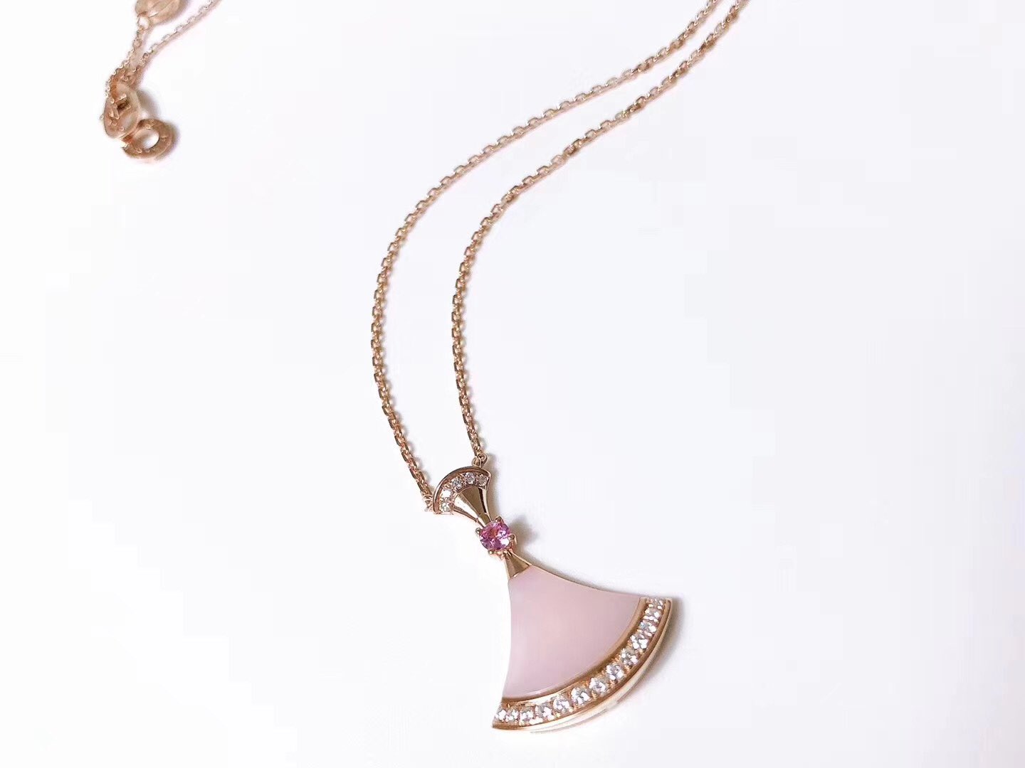 [AURORA]DREAM HALSKETTE ROSA MOP DIAMANT