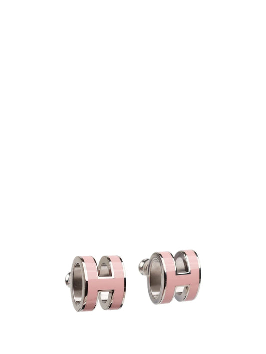 [AURORA]MINI POP H SILVER EARRINGS PINK
