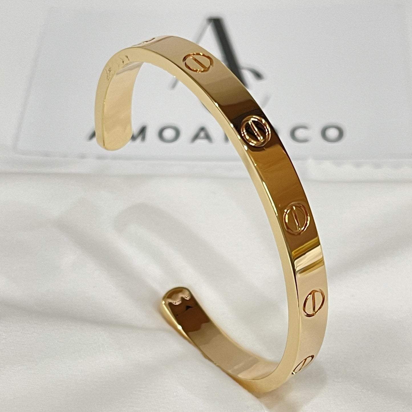 [AURORA]LIEBESARMBAND 6,1 MM OFFENE MANSCHETTE 
