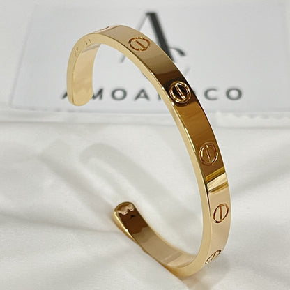 [AURORA]LIEBESARMBAND 6,1 MM OFFENE MANSCHETTE 
