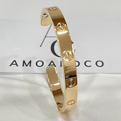 [AURORA]LIEBESARMBAND 6,1 MM OFFENE MANSCHETTE 