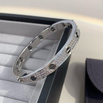 [AURORA]LOVE BRACELET 6.1MM DIAMOND-PAVED CERAMIC
