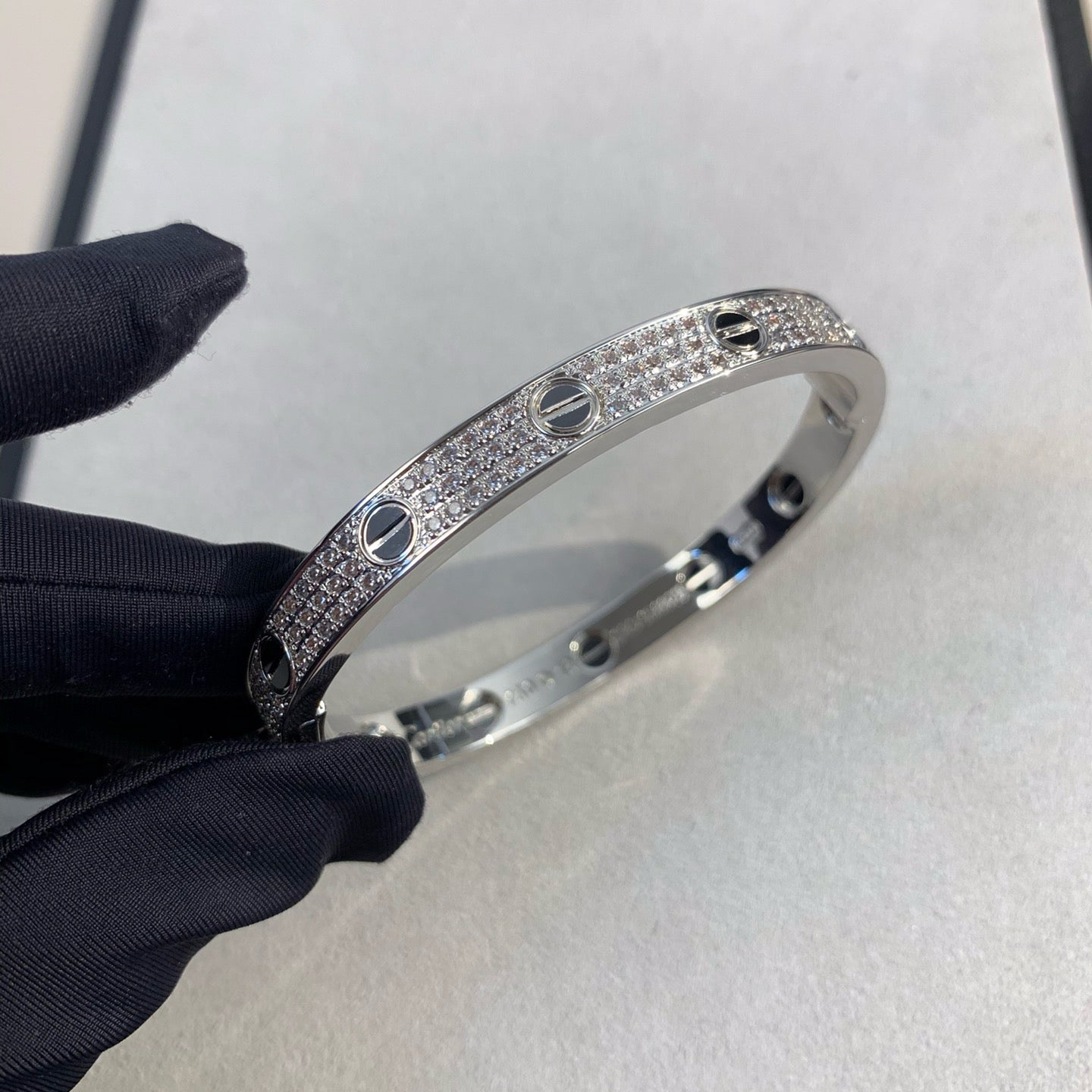 [Aurora]LOVE BRACELET 6.1MM DIAMOND-PAVED CERAMIC