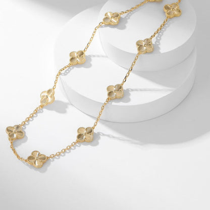[Aurora]CLOVER 10 MOTIFS LASER NECKLACE