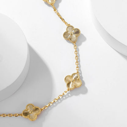 [AURORA]CLOVER 10 MOTIFS LASER NECKLACE