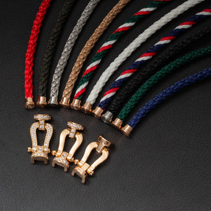[AURORA]FORCE GROSSES HUFEISEN-HALBDIAMANTARMBAND ROSÉGOLD